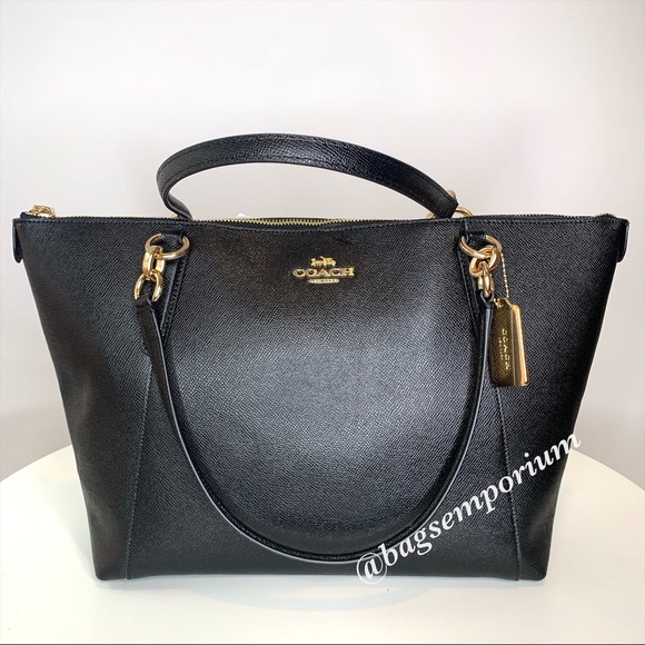 Coach Ava Black Leather Tote - Picture 2 of 10